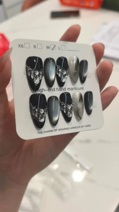 Black Press On Nails