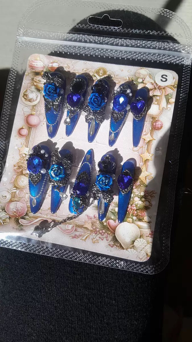 Deep Space Blue Press-On Nails