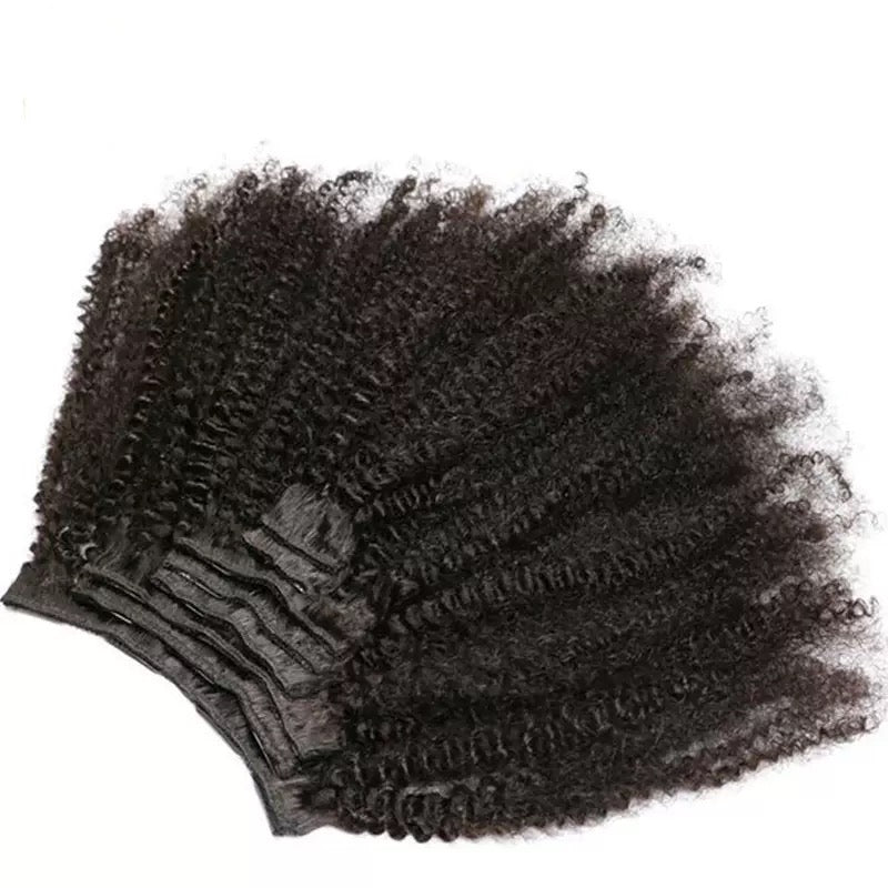 Kinky Clip in Hair Extensions 8 Pieces/Set