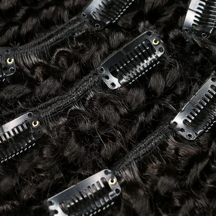 Kinky Clip in Hair Extensions 8 Pieces/Set