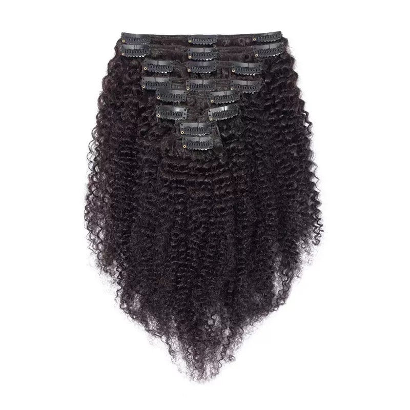 Kinky Clip in Hair Extensions 8 Pieces/Set
