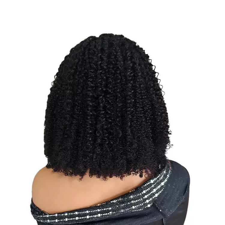 V-Part Curly Human Hair Wig