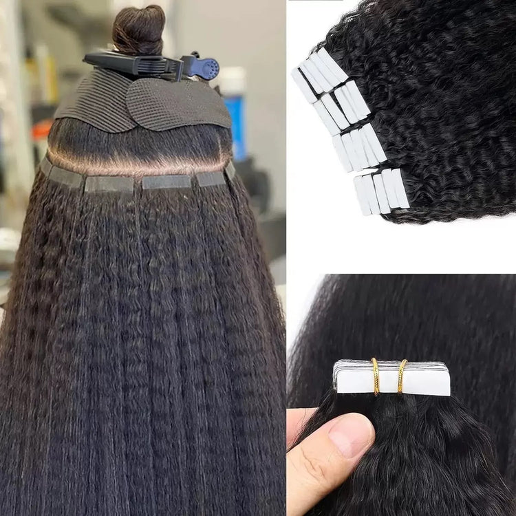 Kinky Straight Tape-In Human Hair 24 Inches