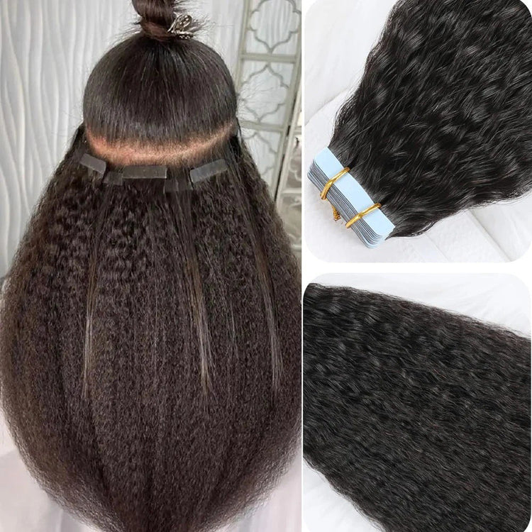 Kinky Straight Tape-In Human Hair 24 Inches